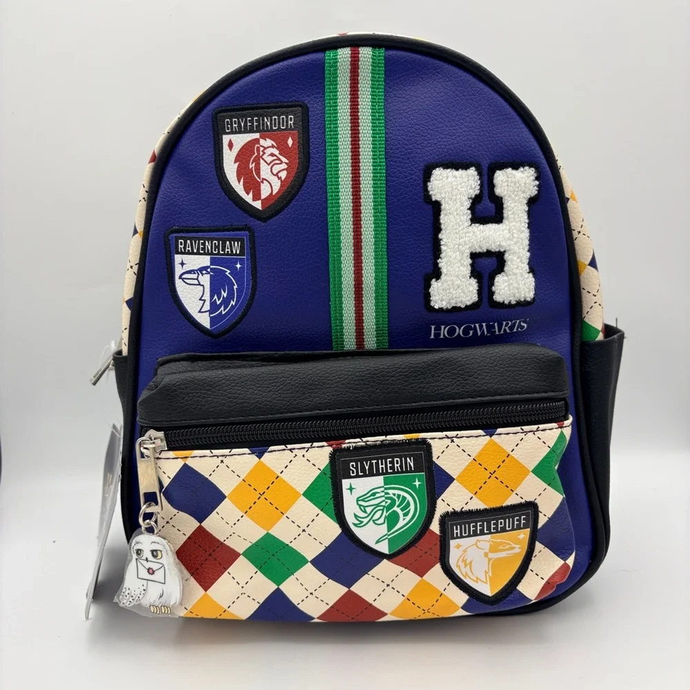 Harry Potter Hogwarts Patch Mini Backpack - Argyle Print